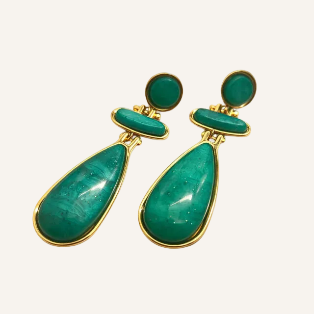 Vintage Drop Earring - Green