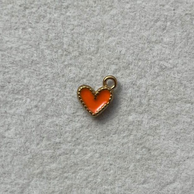 The Orange Heart Charm