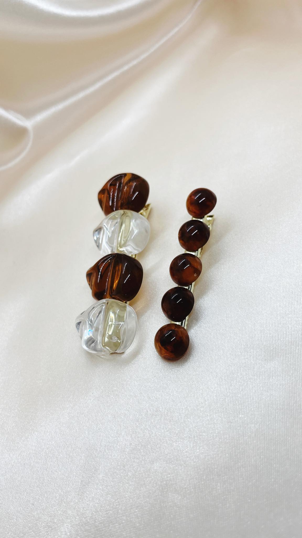 Irregular shape geometric resin duckbill hair clips set