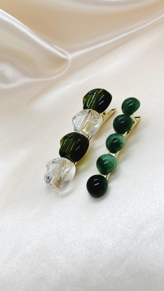 Irregular shape geometric resin duckbill hair clips set