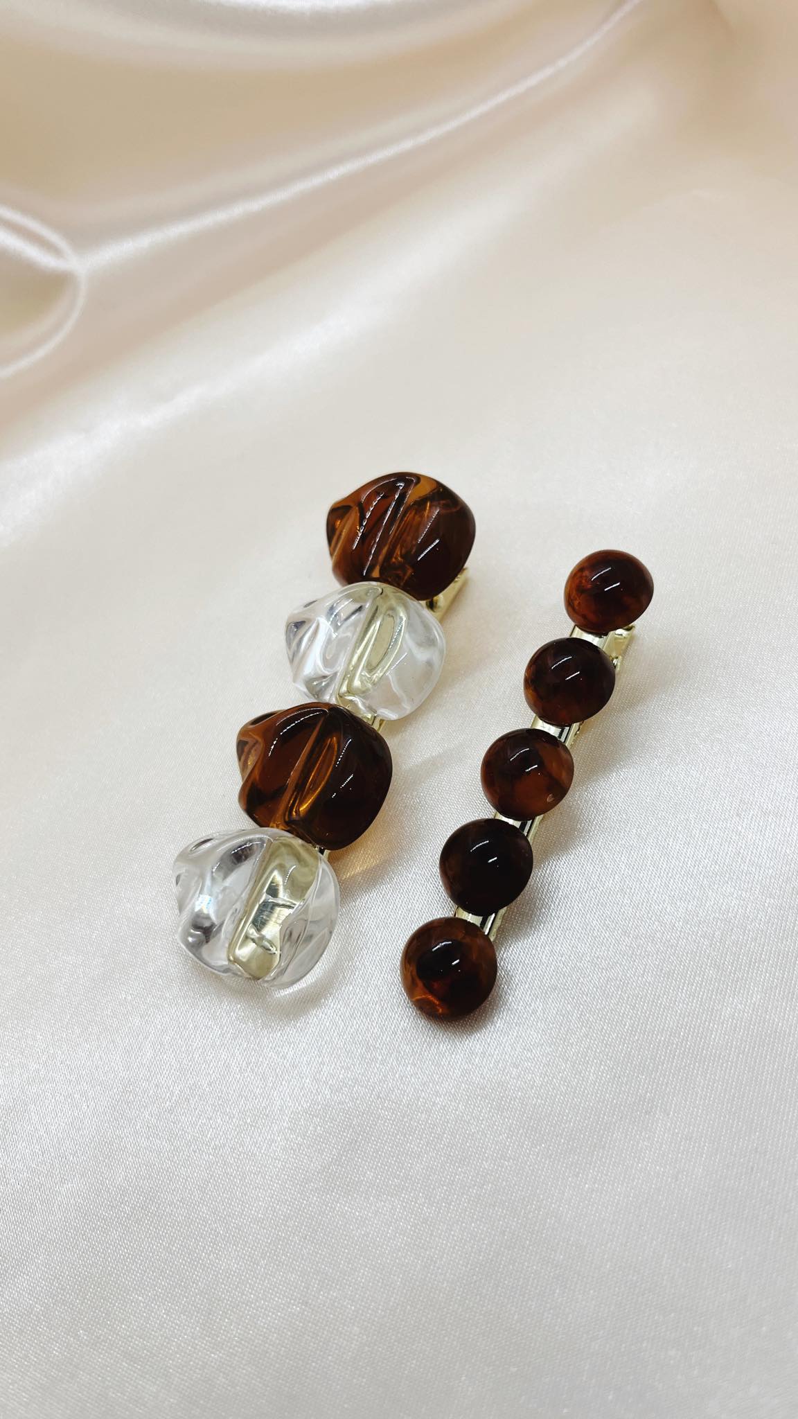 Irregular shape geometric resin duckbill hair clips set