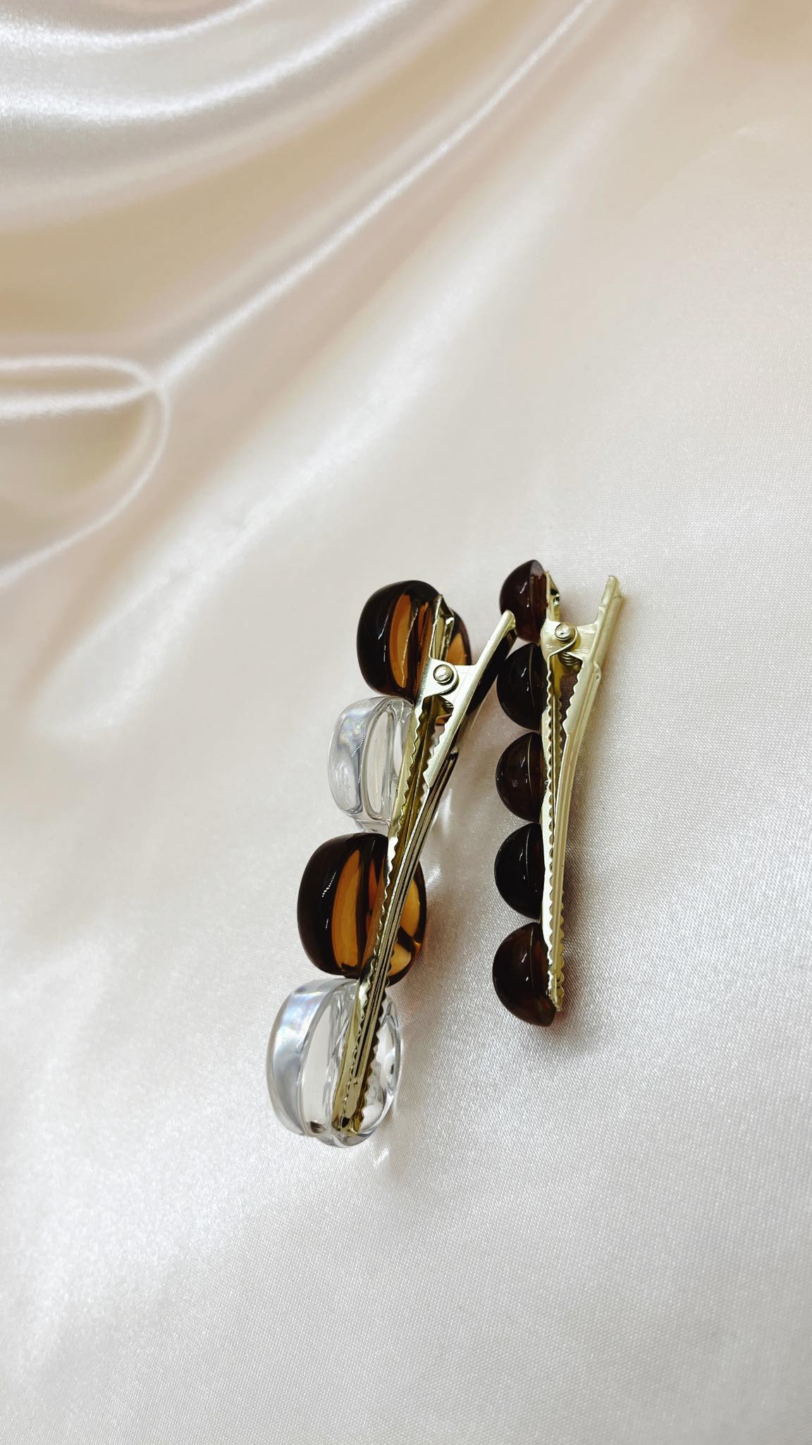 Irregular shape geometric resin duckbill hair clips set