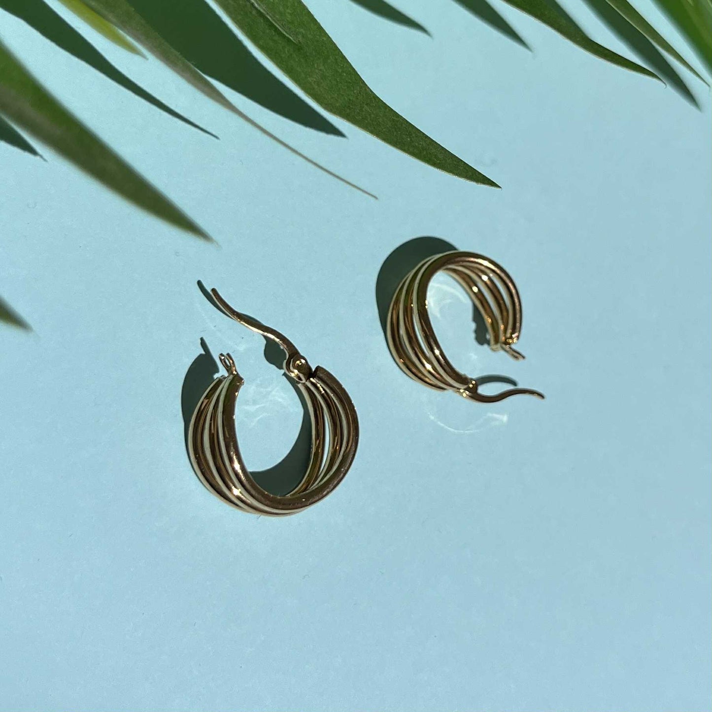 Multi Gold Layered Hoops