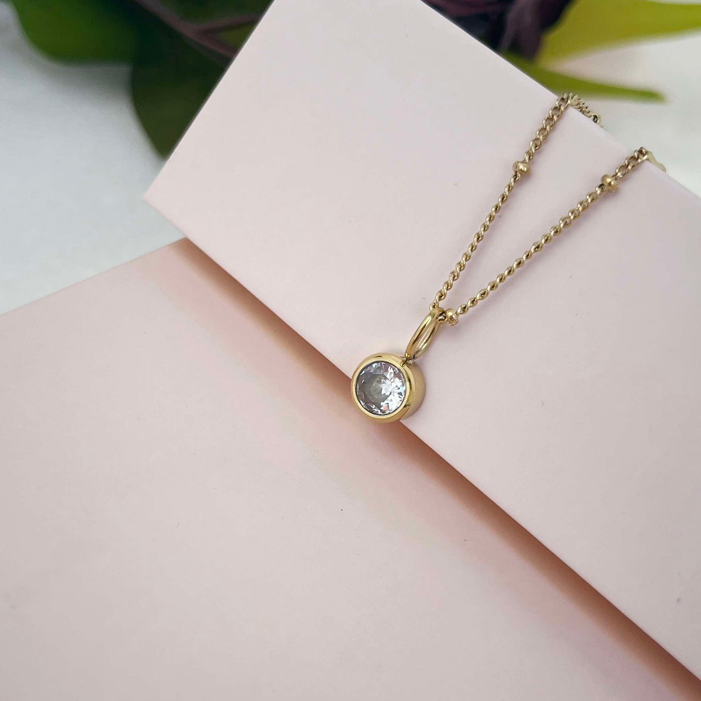 Birthstone Necklace - April
