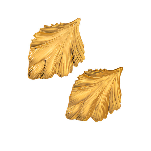 Leave Drop Chunky Earrings
