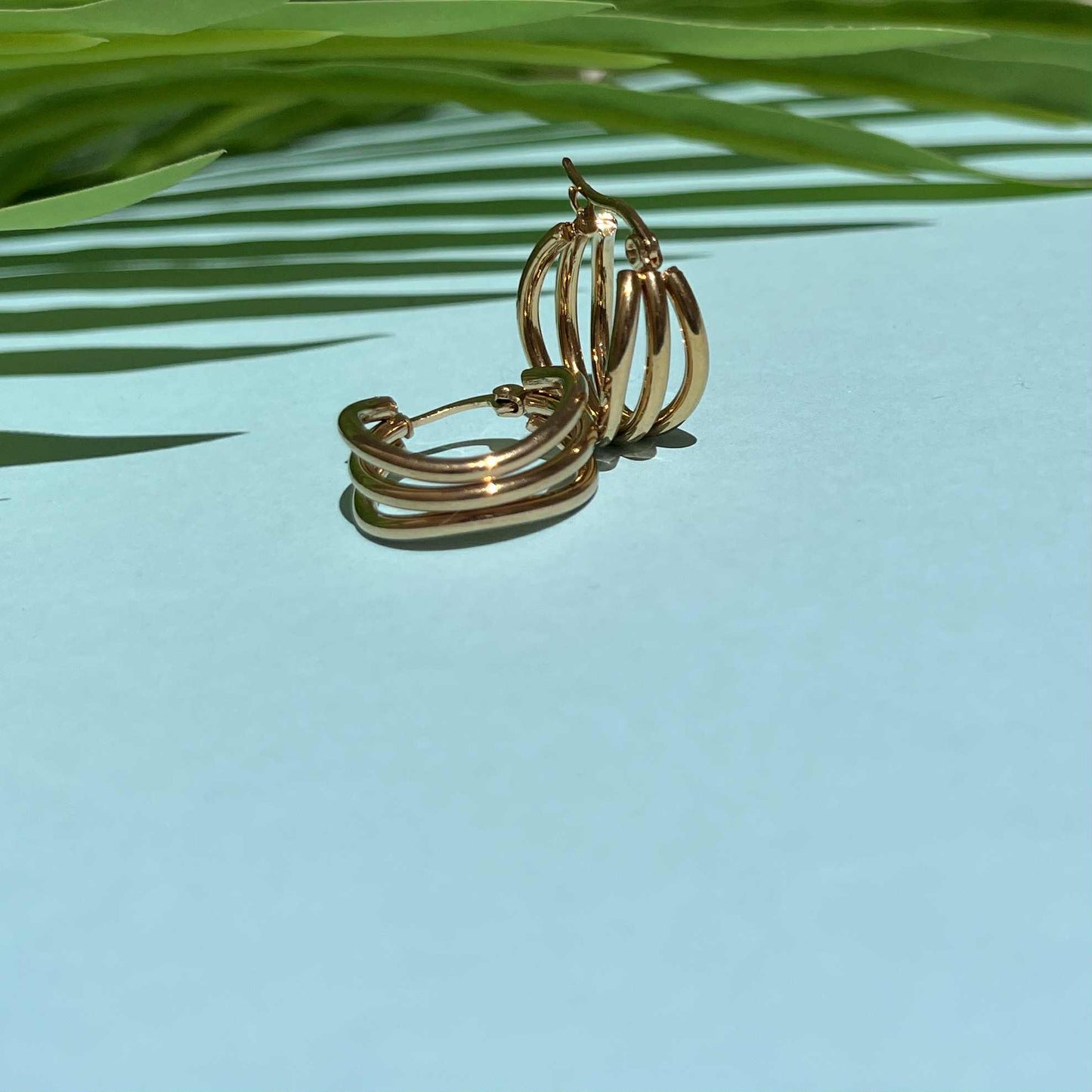 Multi Gold Layered Hoops