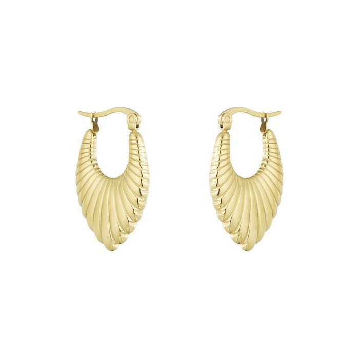 Gold shell earrings