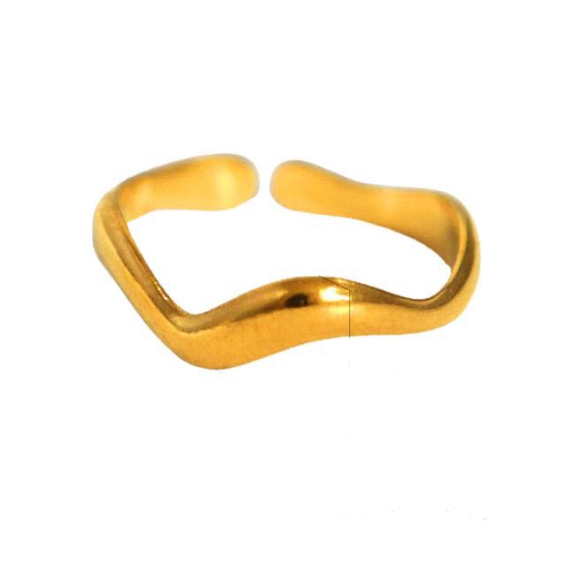 Gold Wave Ring