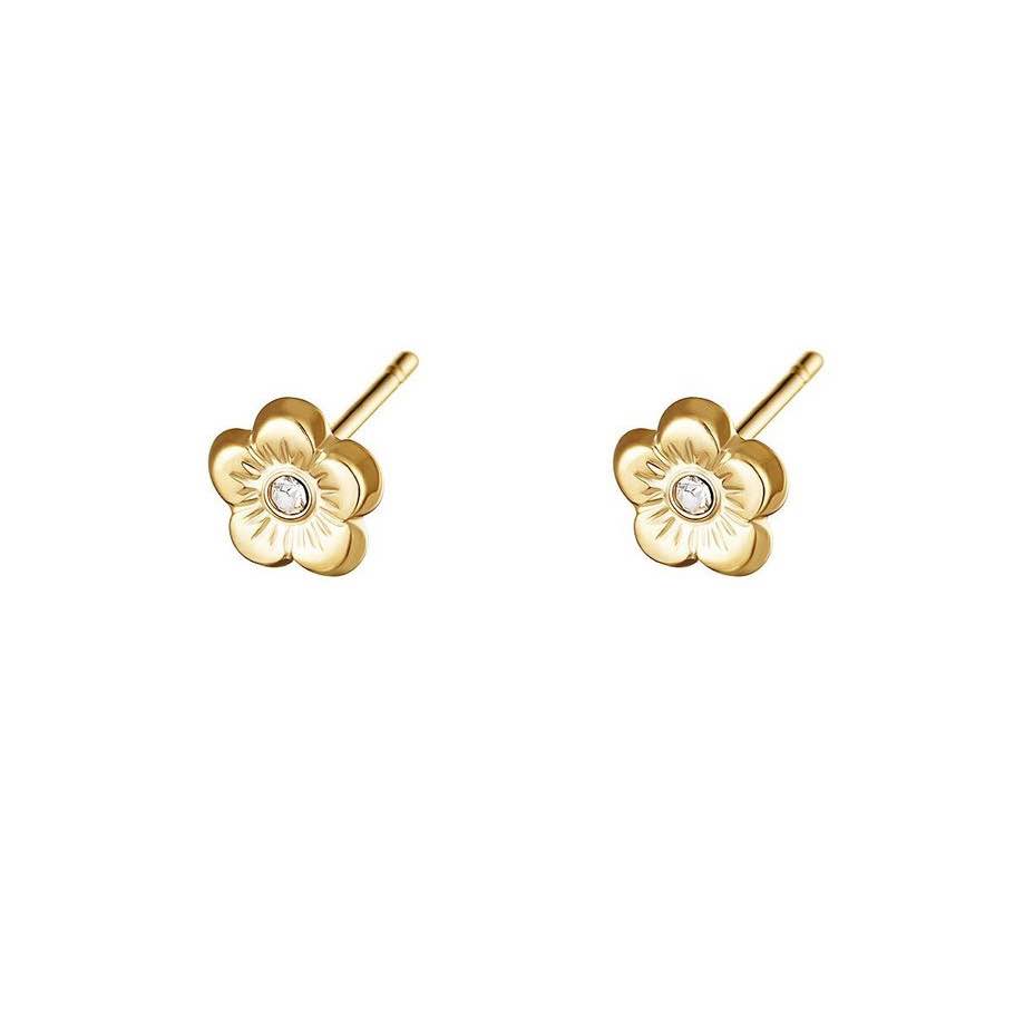 Small Gold Flower Studs