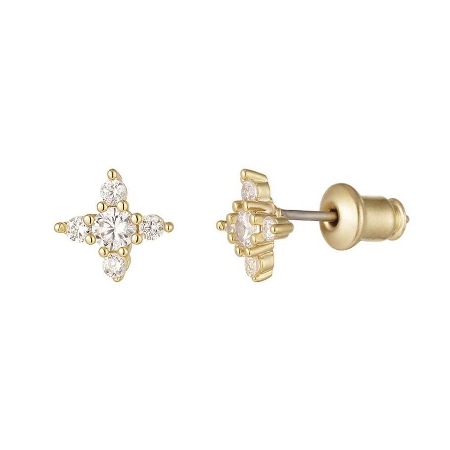 Sparkle Star Diamond Ear Studs