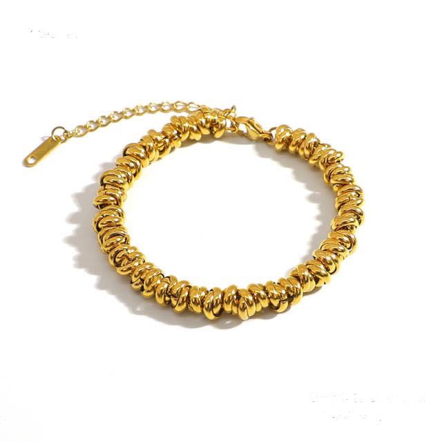 Chunky Gold Multi Rings Bracelet