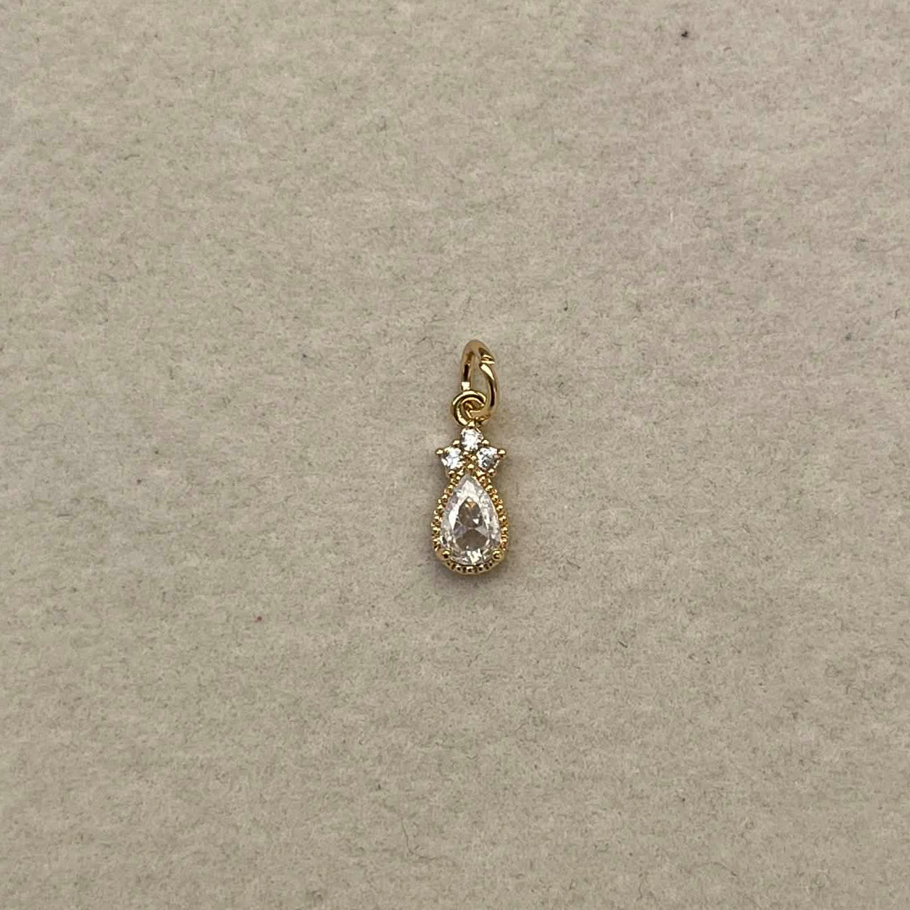 The Crystal Tear Drop Charm