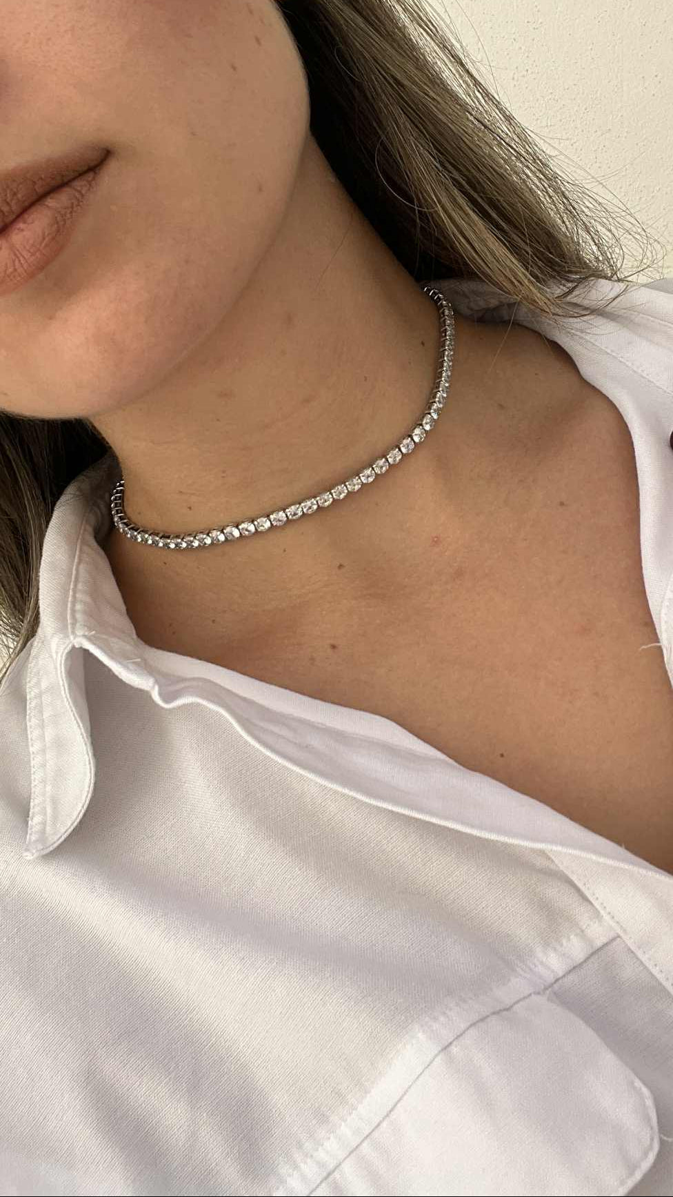 Nia Silver Tennis Necklace