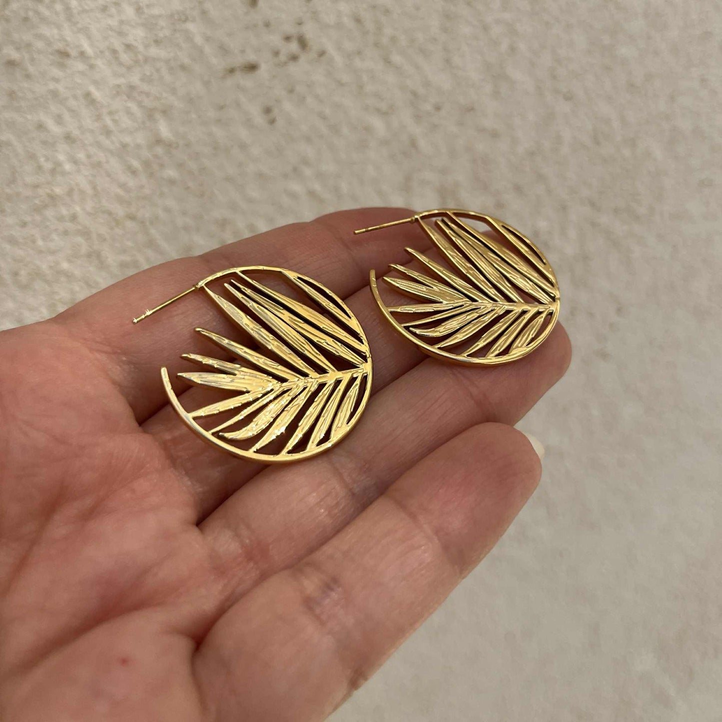Leaf Design Hoops
