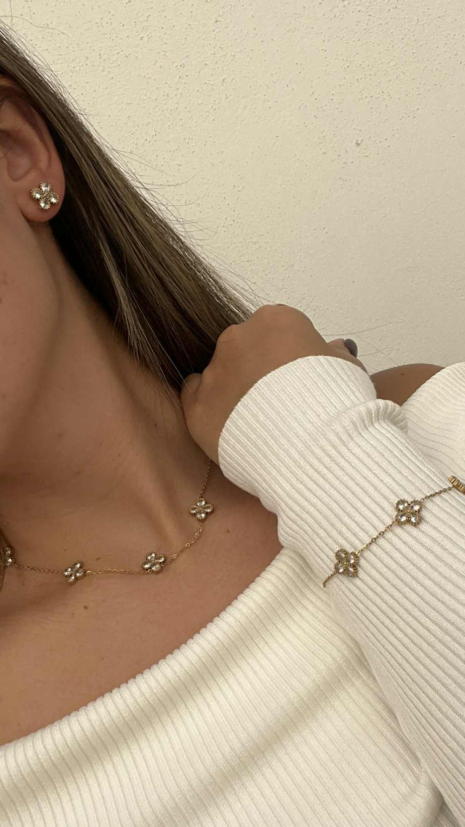 Diamond Clover Earrings