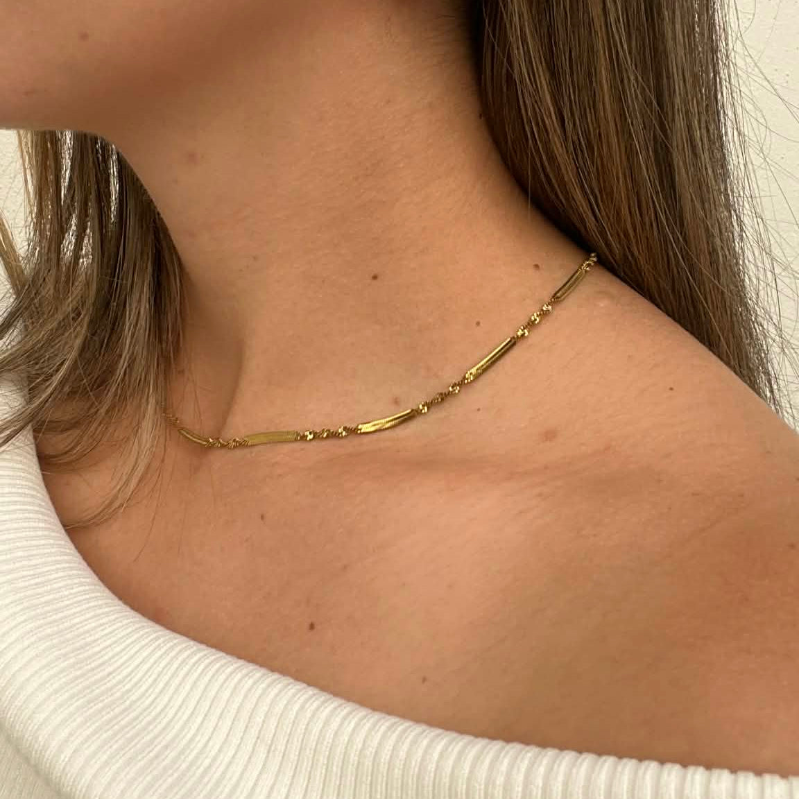 Snake Twist Chain Necklace