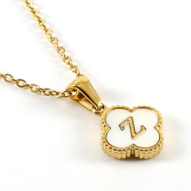 Letter Charm Pendant Necklace