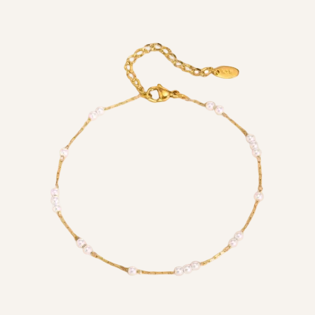 Pearl beads anklet