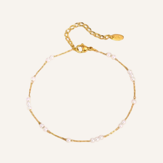 Pearl beads anklet