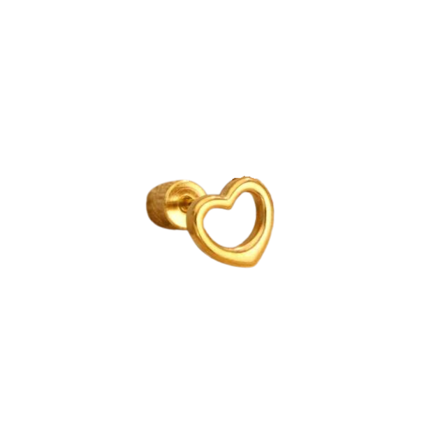 Gold Heart Piercing
