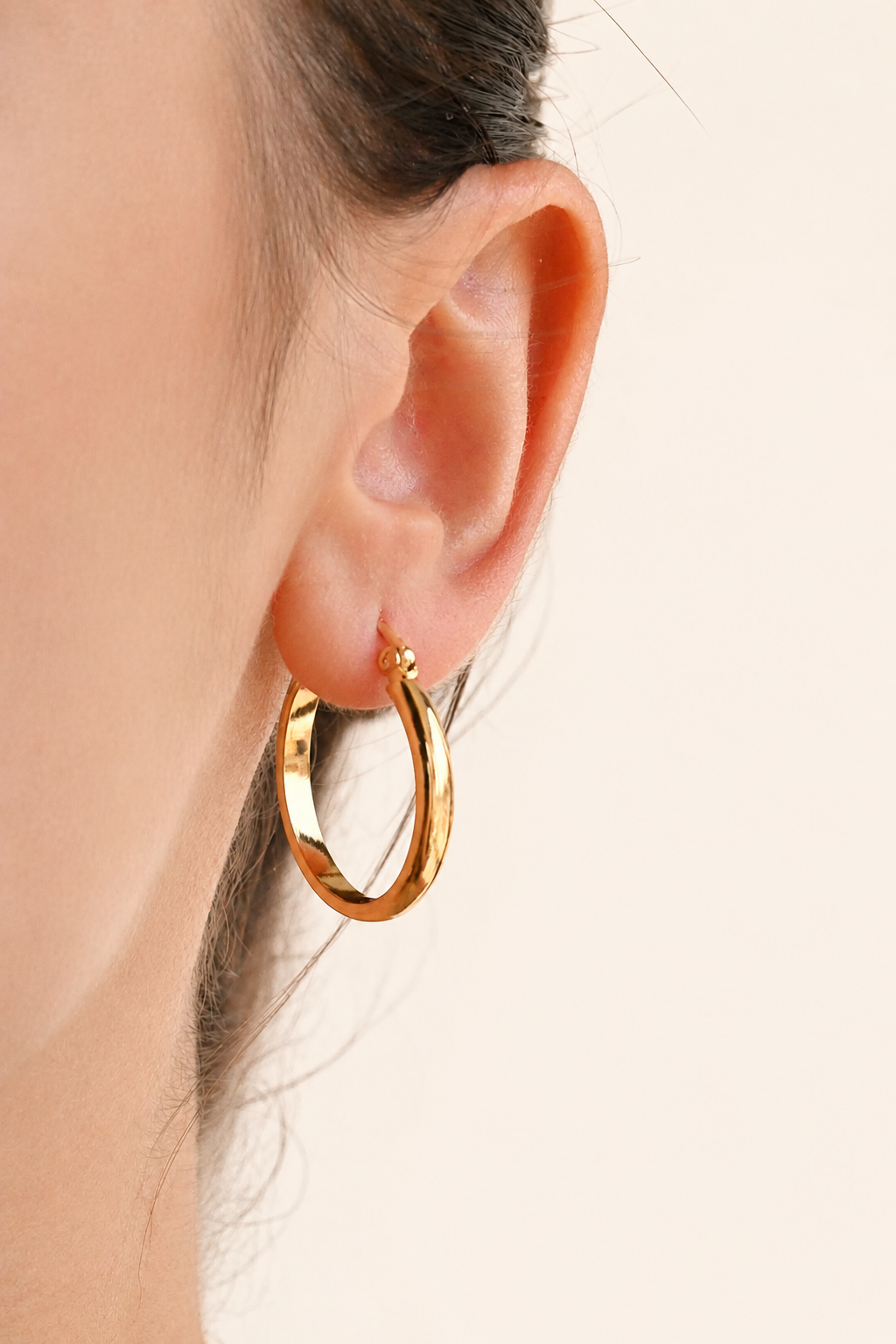 The Mia Hoop - Small Gold