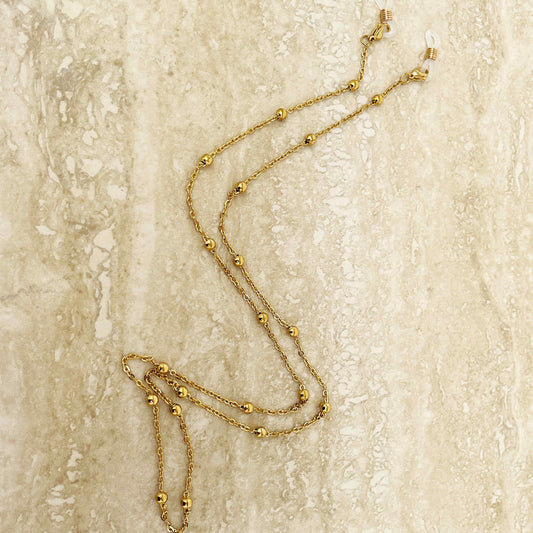 Gold Bead Sunglasses Chain