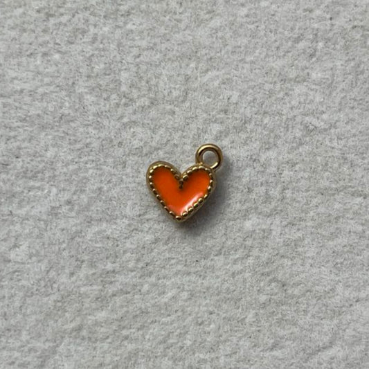 The Orange Heart Charm
