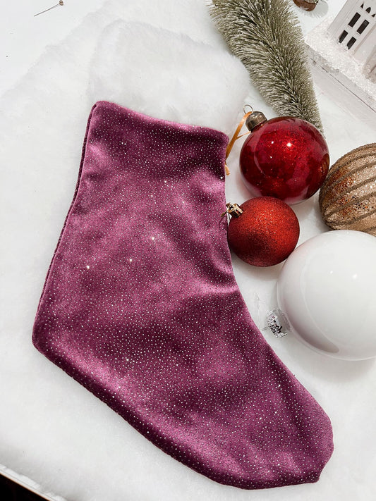 Pink Glitter Christmas Stocking