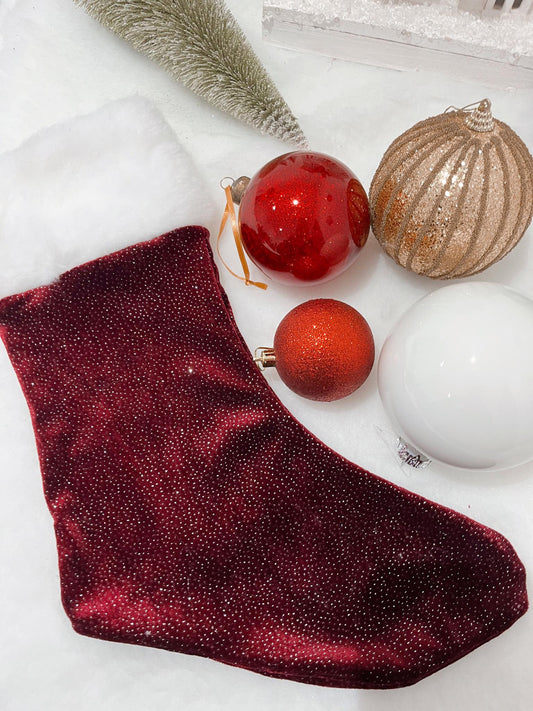 Red Glitter Christmas Stocking