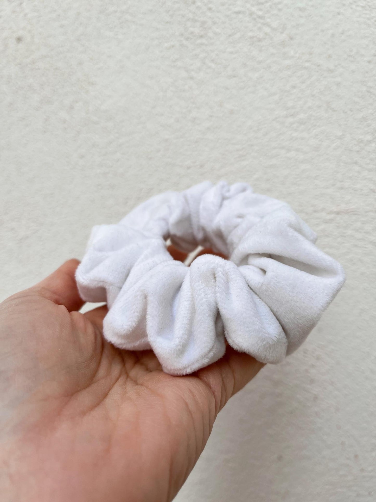 Snow Velvet Classic Scrunchy