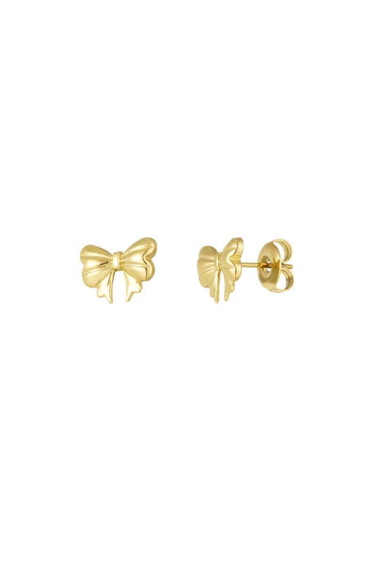 Cute bow stud earrings