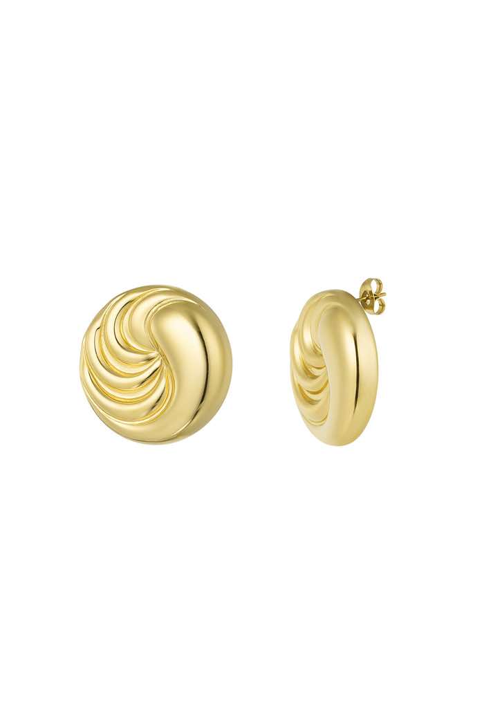 Gold Twizzle Wave Earrings