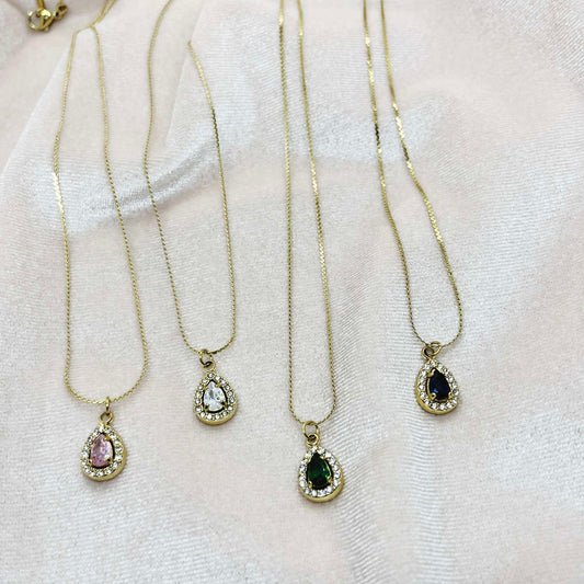 Vintage Glam Necklace - Tear Drop