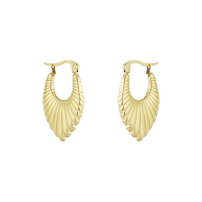 Gold shell earrings