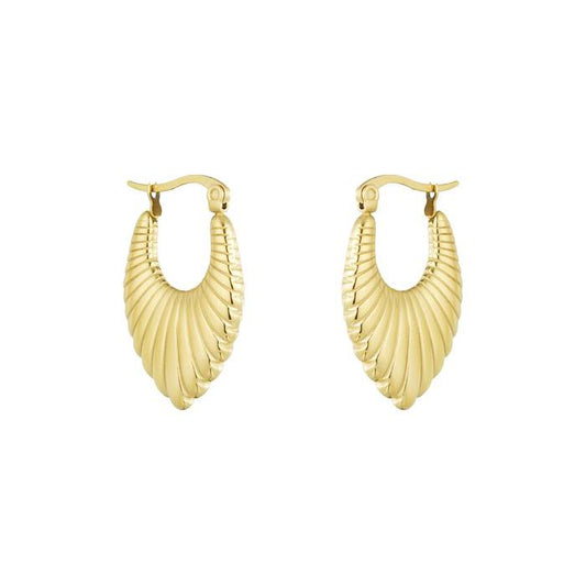 Gold shell earrings