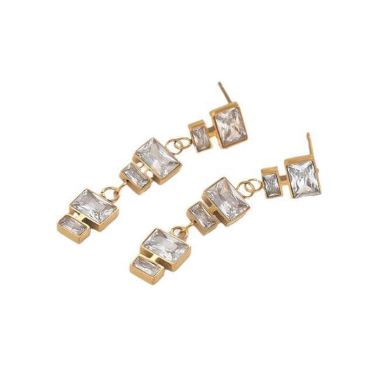 Diamond Dangling Earrings