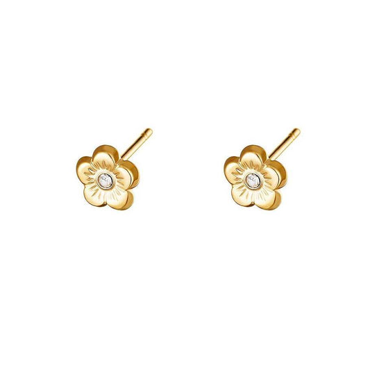 Small Gold Flower Studs