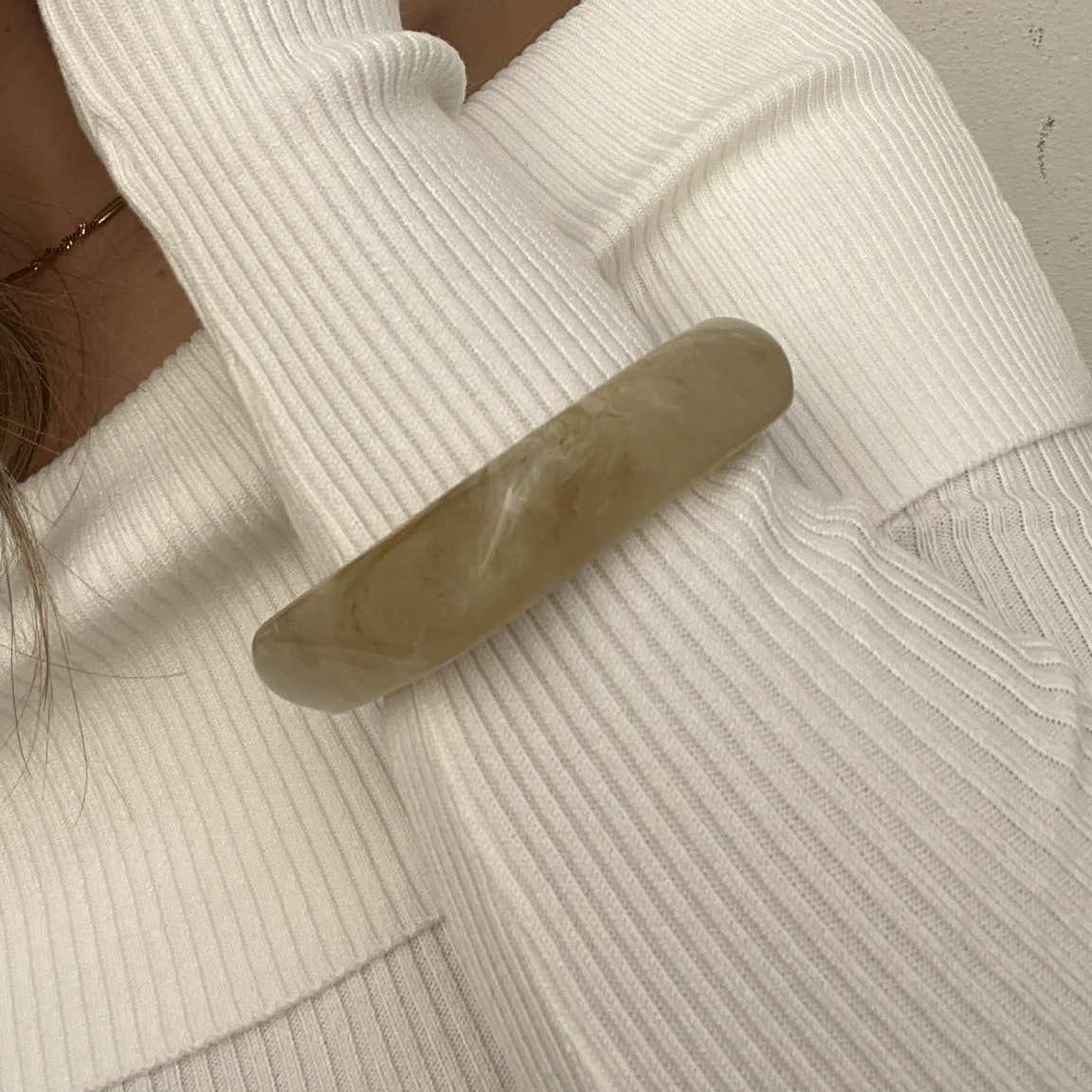 White Ember Box Bangle