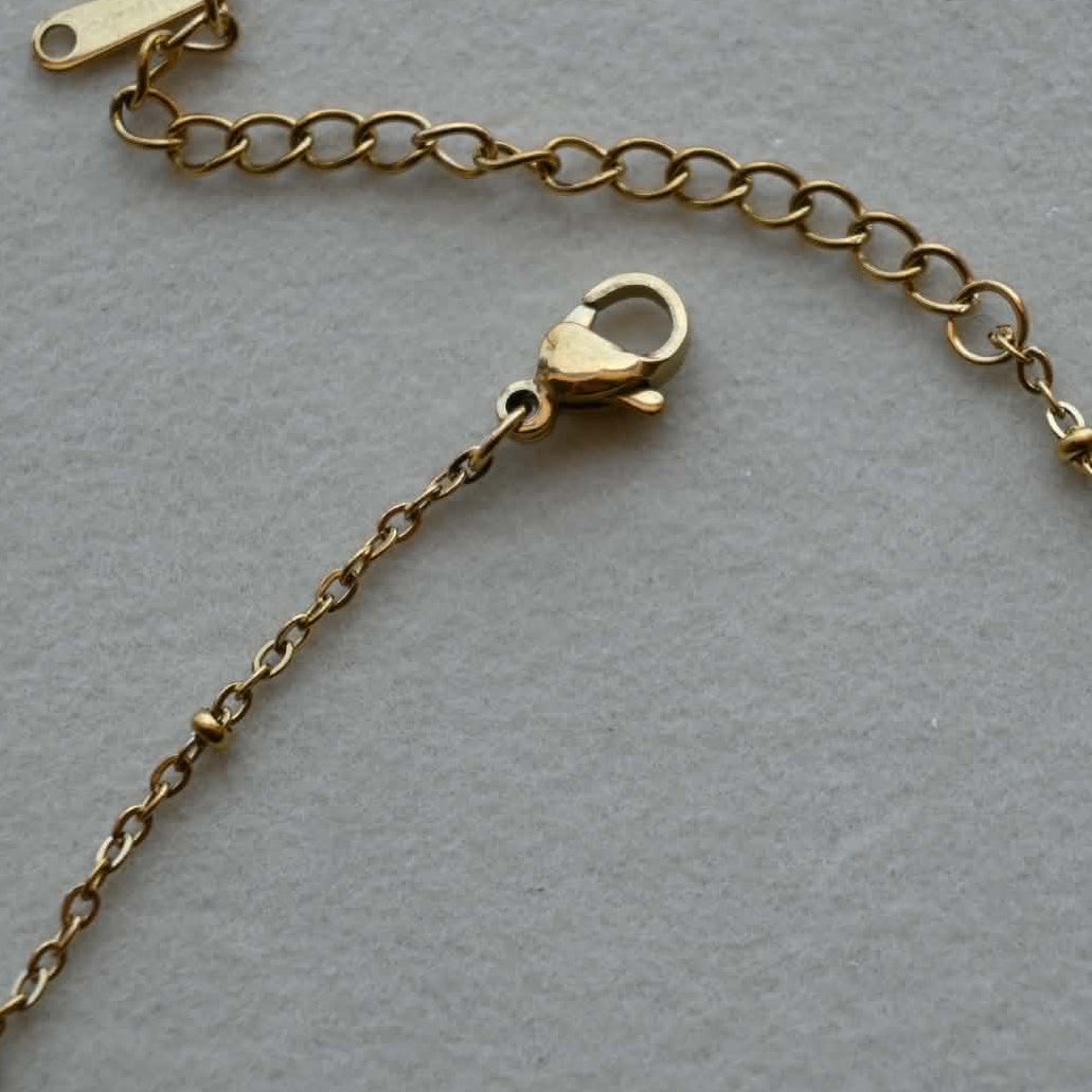 Crystal And Drop Anklet