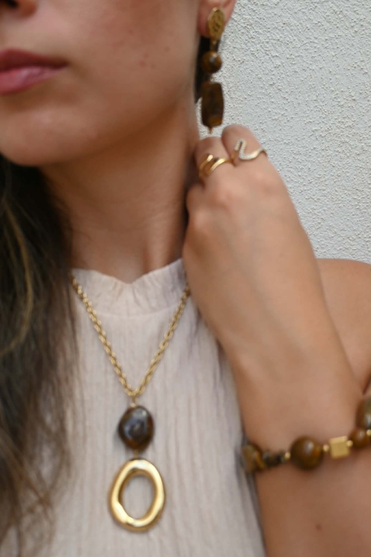 Amber Orbit Necklace