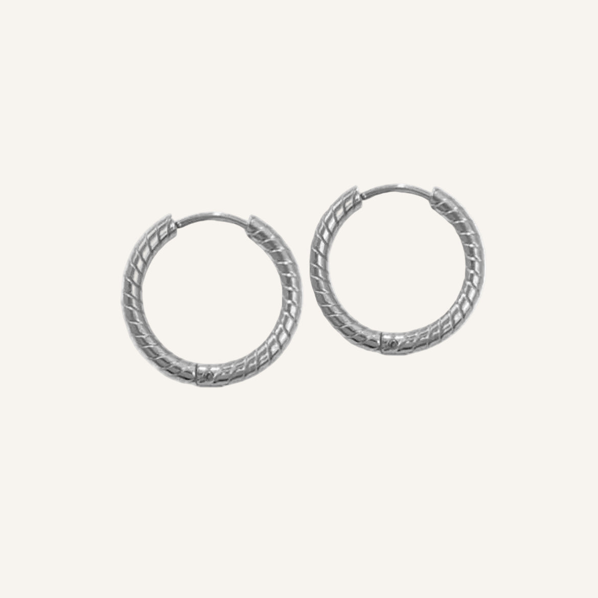 silver huggies 1.3cm diameter