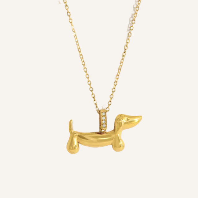 The Sausage Dog Pendant Necklace