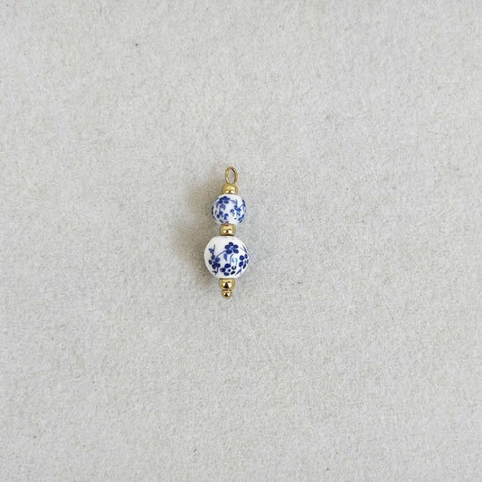 White Floral Bead