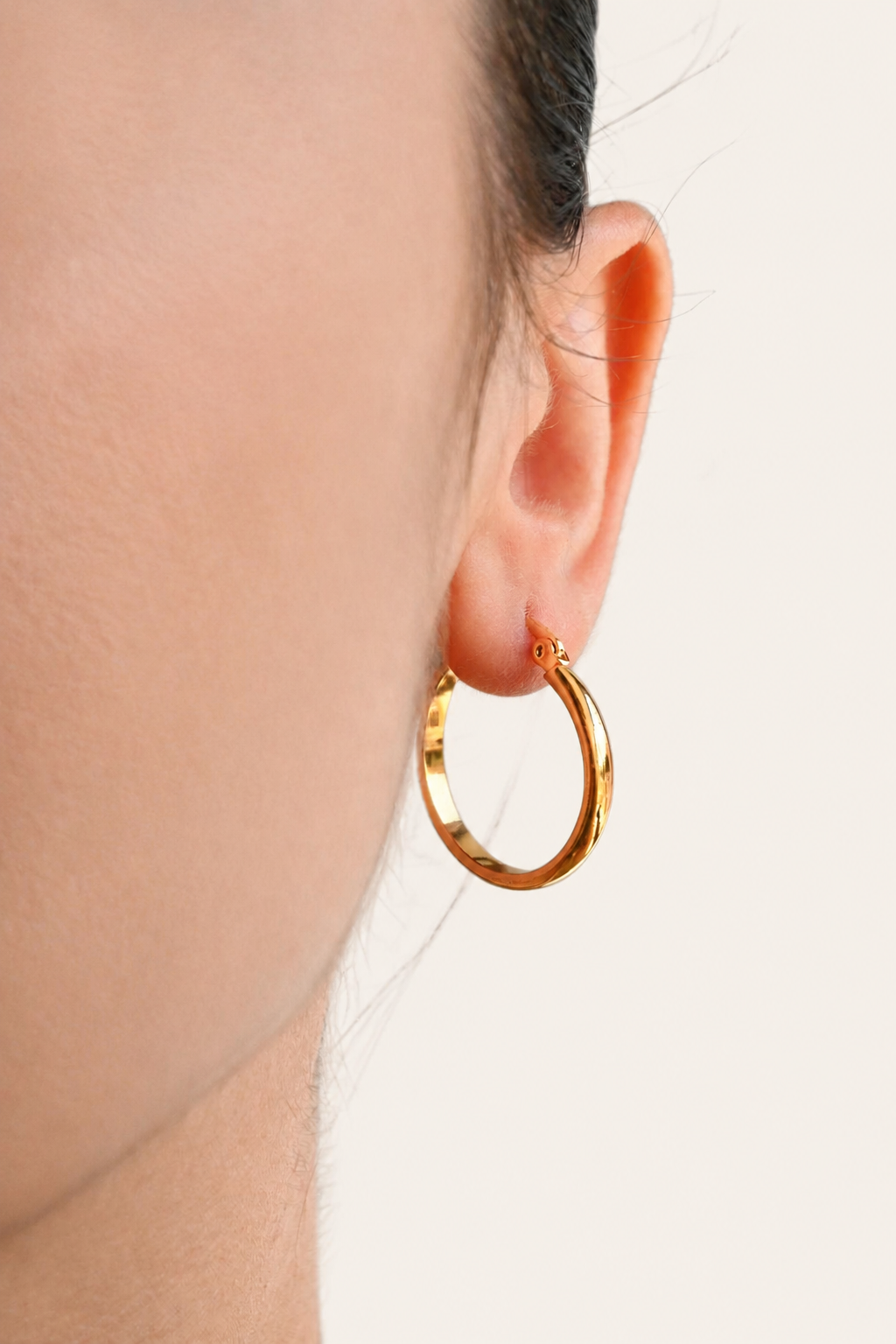 The Mia Hoop - Small Gold
