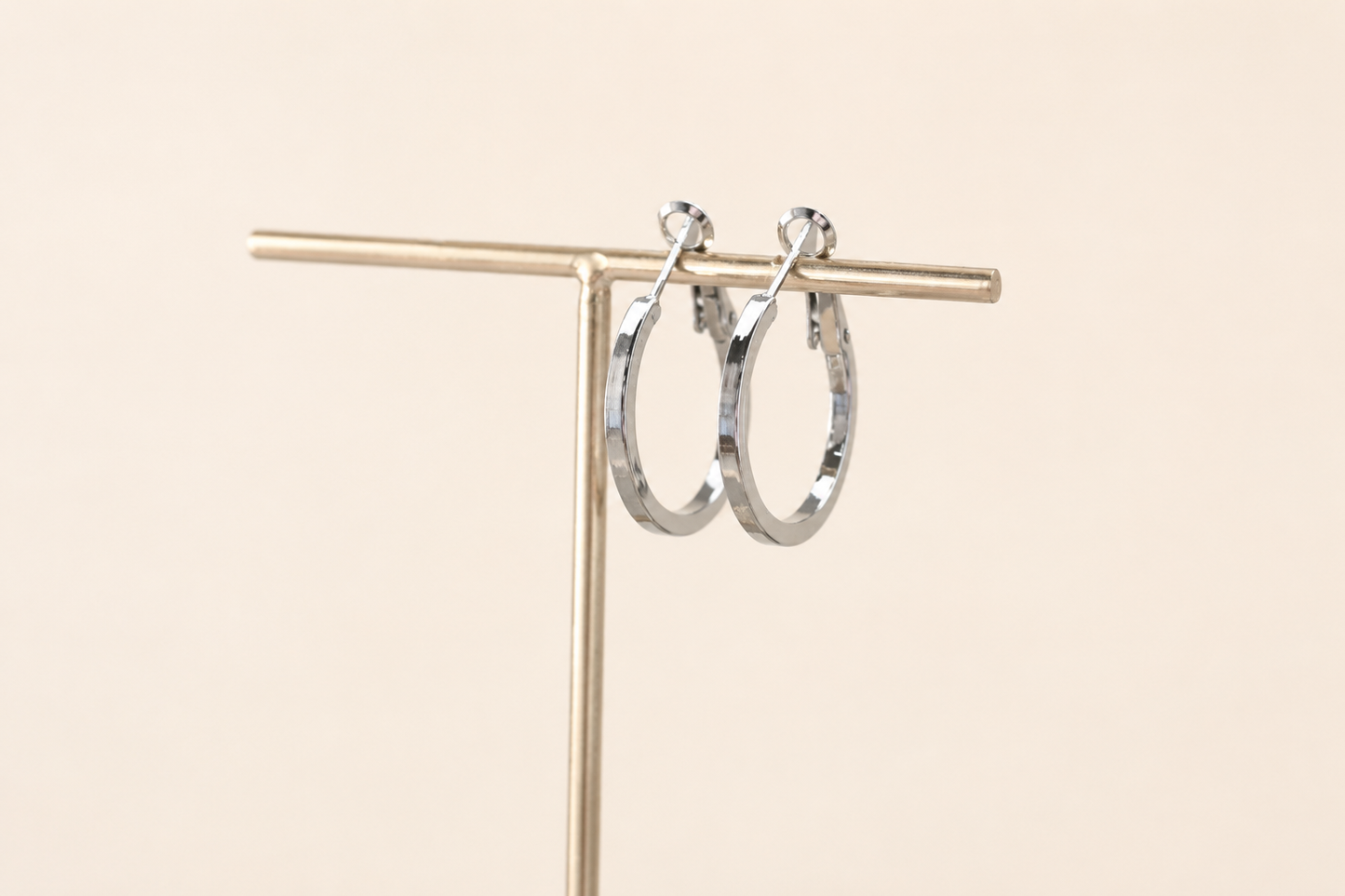 The Mia Hoop - Small Silver
