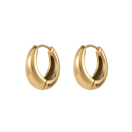 Elegant small gold hoops