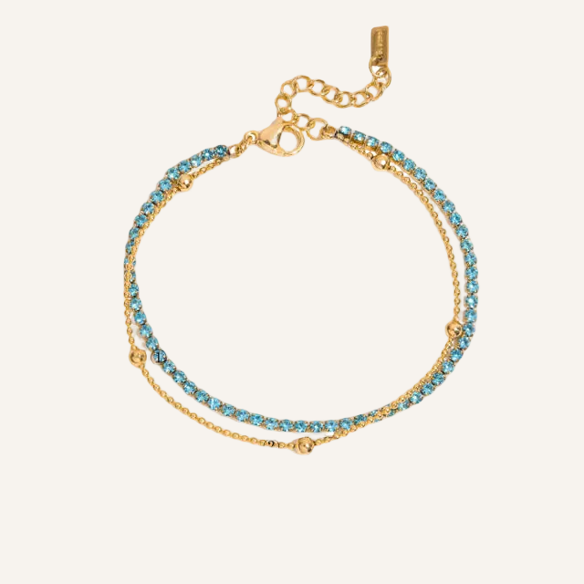 Blue Dual Tennis Bracelet