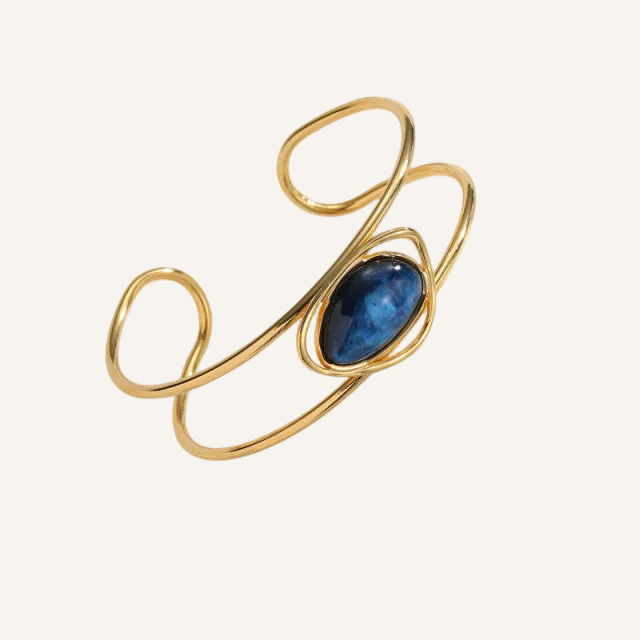 Resin Stone Bangle - Blue