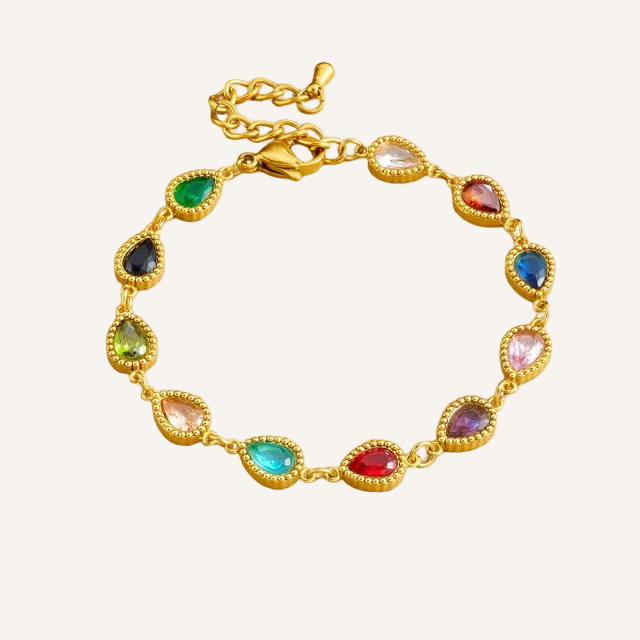 Multi Colour Drop Bracelet