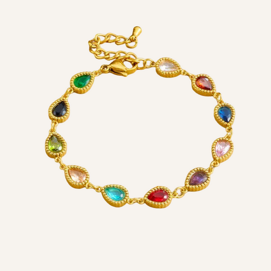 Multi Colour Drop Bracelet